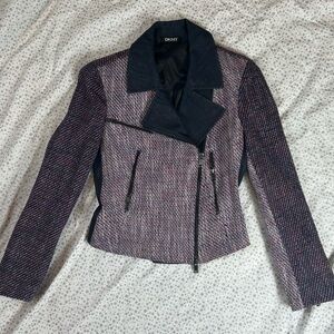 DKNY Women's Black and Purple Blazer